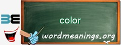 WordMeaning blackboard for color